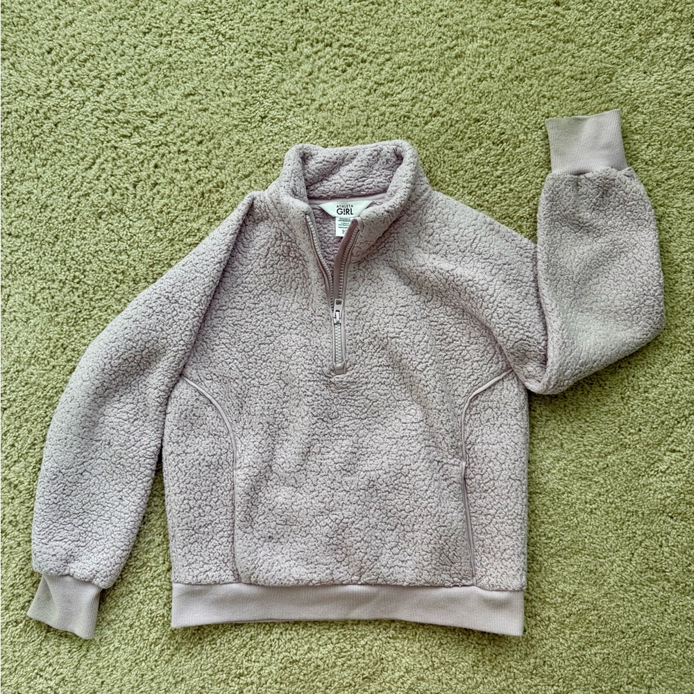 Athleta Girl fleece half-zip sweatshirt/ jacket